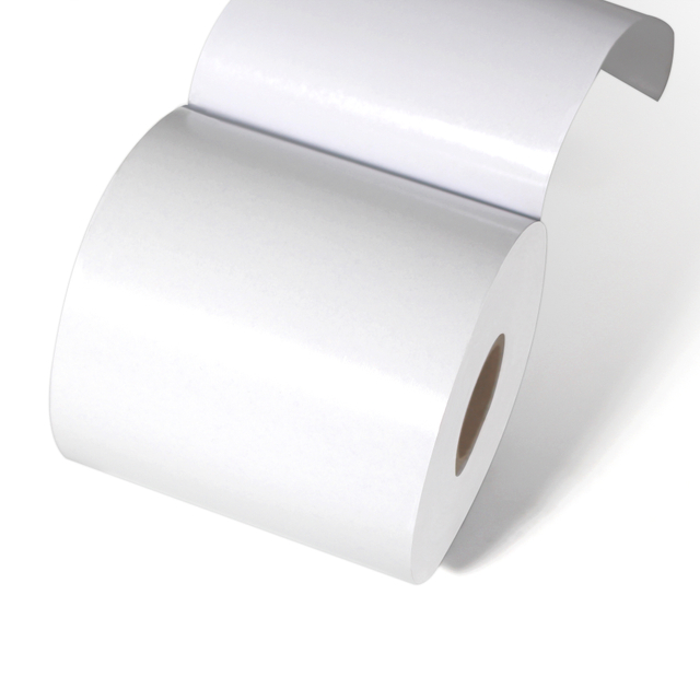 Thermal linerless self‑adhesive label